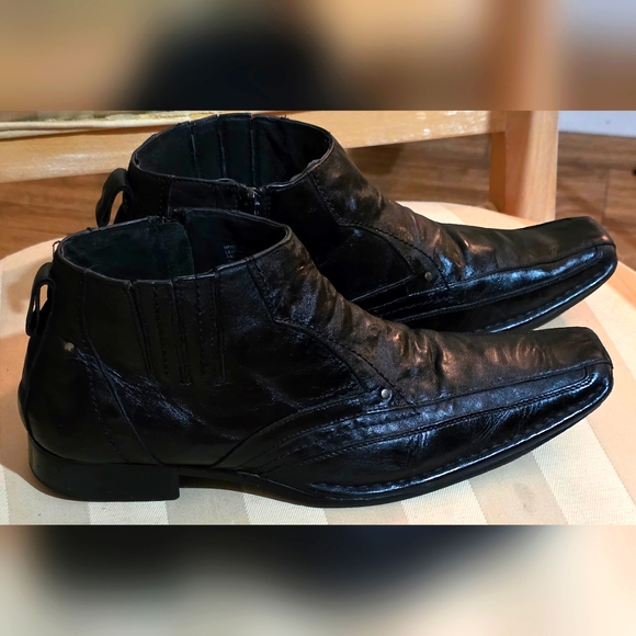 STACEY ADAMS MENS BLACK VIPER BOOT SIZE 9 - Picture 1 of 9